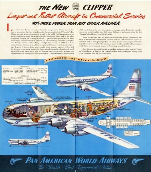 Как выглядел Boeing 377 Stratocruiser, самый большой пассажирский самолет в мире Как выглядел Boeing 377 Stratocruiser, самый большой пассажирский самолет в мире